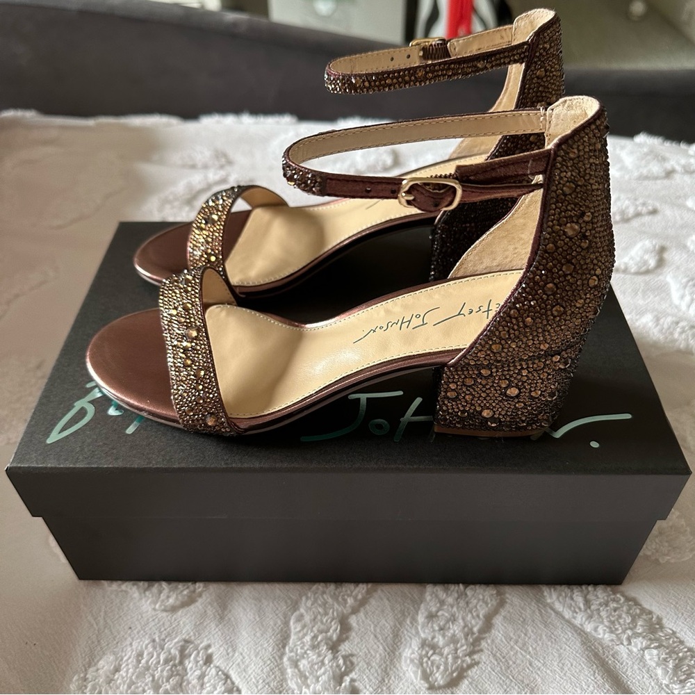 Betsey Johnson Brown Gems Women's Sandals - 6.5